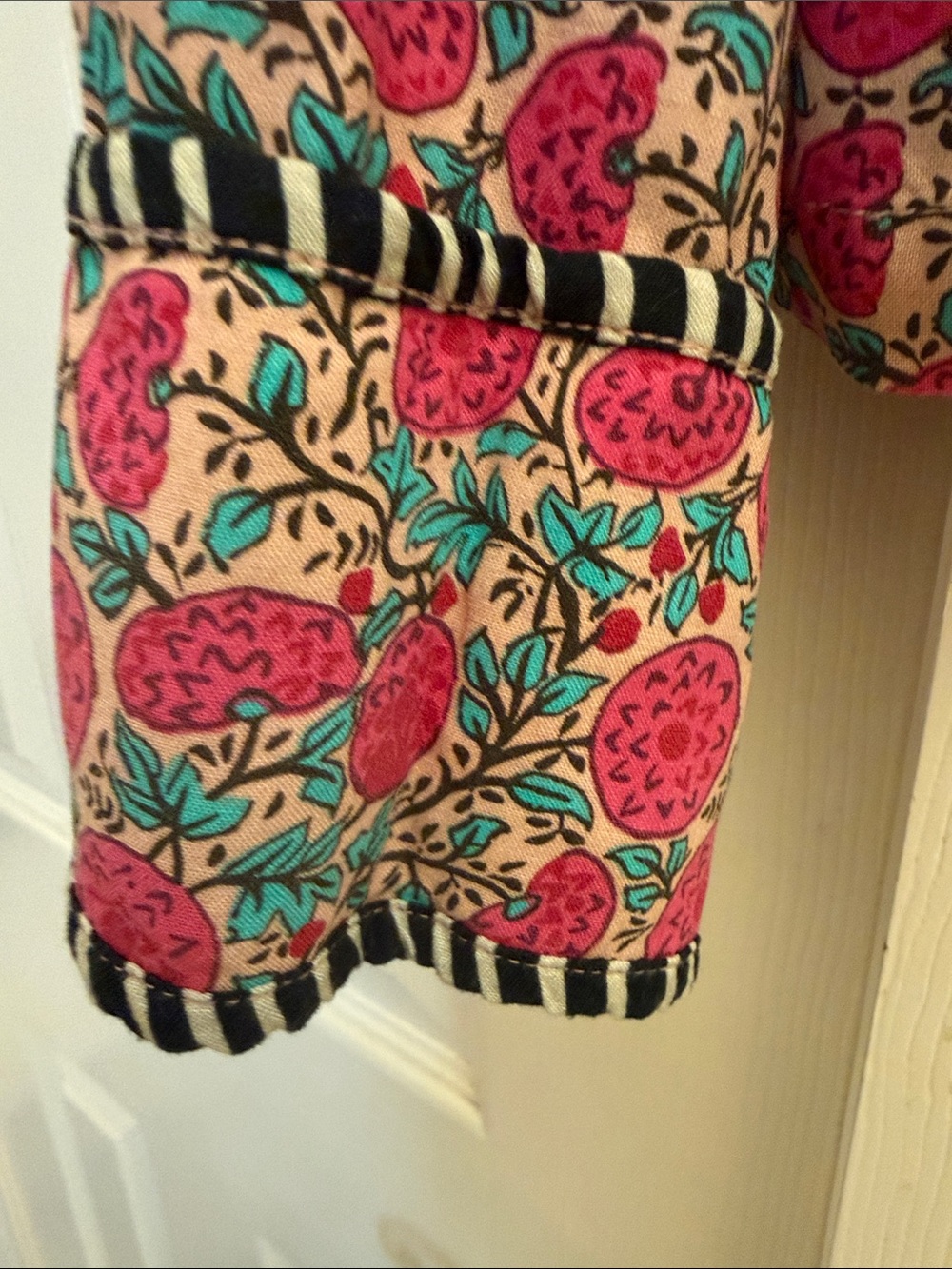 NATURAL LIFE Pink Floral Button-Up Shirt with Green Accents - Picture 4 of 4